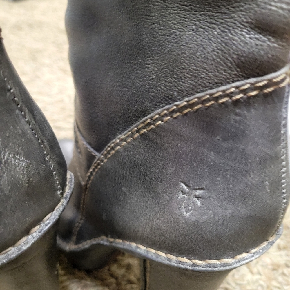 frye victoria heeled boots. have some scuffs # frye #leather - Picture 7 of 7